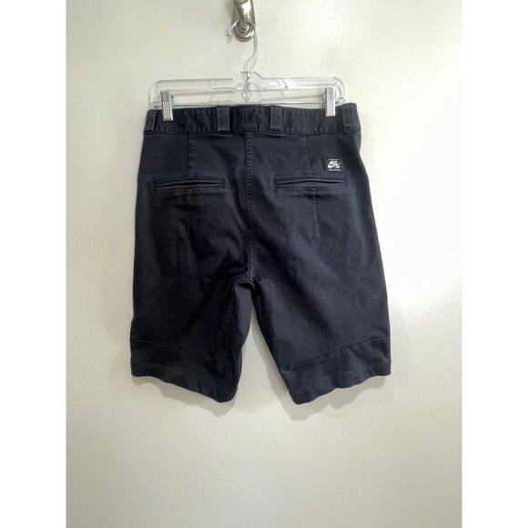 Nike SB Skateboarding Shorts Mens M 30 Black Canvas Stretch 10" Inseam - Picture 2 of 9